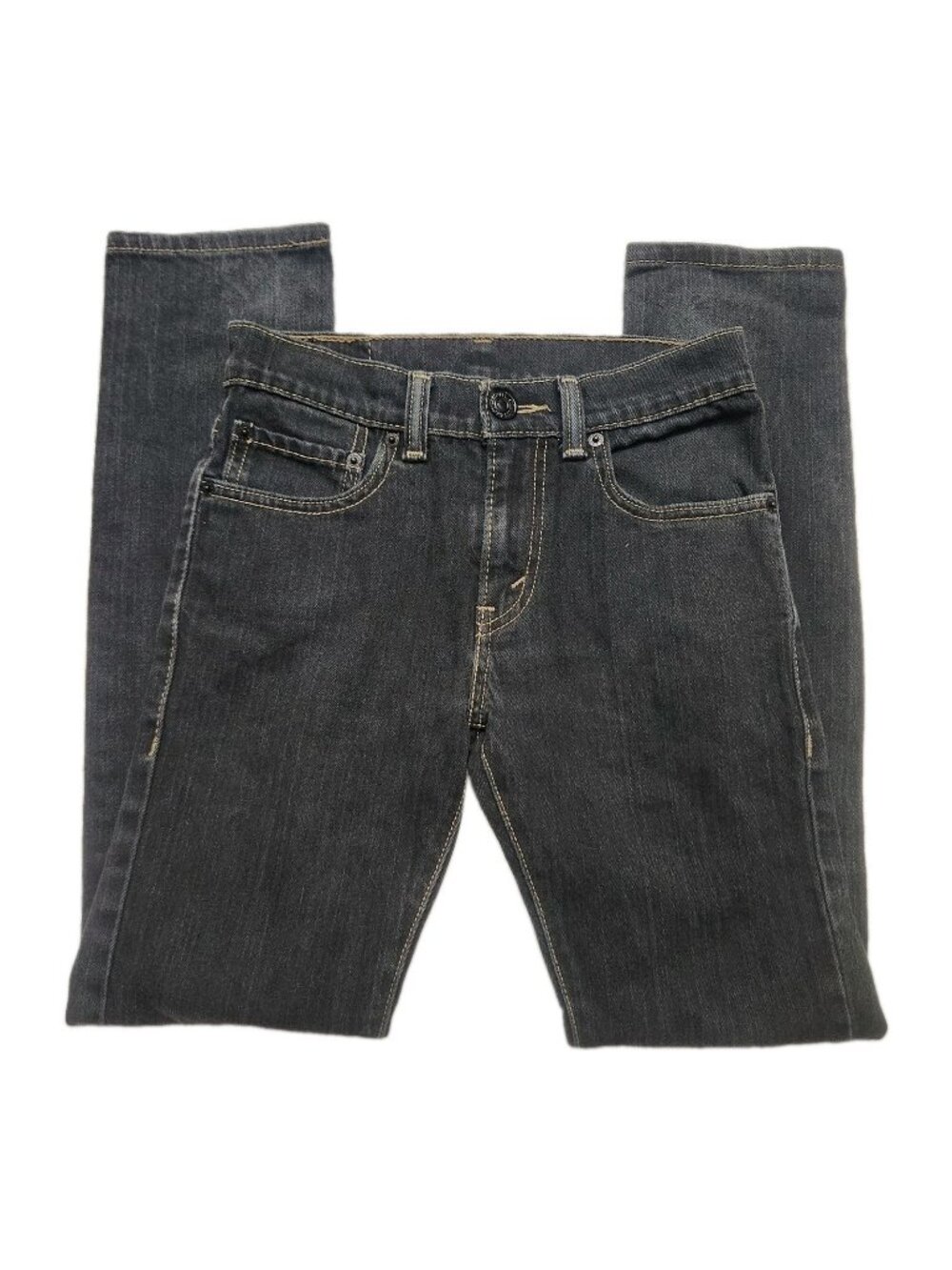 Levis 510 Jeans Mens 26x26.5 Super Skinny Fit Black Denim Pants